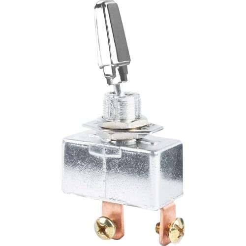 1pc Daier 50A ON-OFF/ON-OFF-ON Locking Heavy Duty Auto Toggle Switch Automotive Covers Chrome 2/3Pin Screw Terminal for Marine