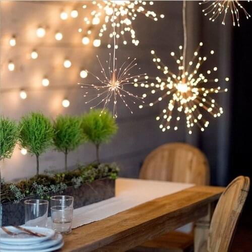 1Pcs String Lights 3M 500LEDs Christmas Garland Fireworks Fairy Curtain LED String Light For New Year Bedroom Outdoor Decor Lamp