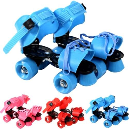 2021 Women Men PU Material Microfiber Roller Skates Skating Shoes Sliding Quad Sneakers 3 Colors Adult 4 Wheels