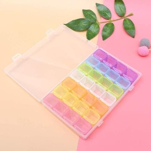 28 slots Dismountable Diamond Embroidery Accessories diamond painting 28 Boxes Cross Stitch Storage Organizer Home Storage