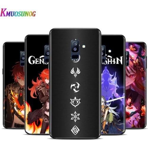 Anime Genshin darbe For Samsung Galaxy A3 A5 A6 A7 A8 A9 A6S A8S A9S Star Plus 2016 2017 2018 Black Toft TPU Phone Case