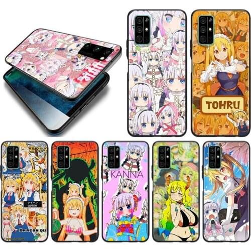 Dragon Maid Anime Cute Silicone Cover For Huawei Honor 10i 10 9C 9A RU 9X 9N 9S 9 Pro Lite Play 3E V9 Black Phone Case