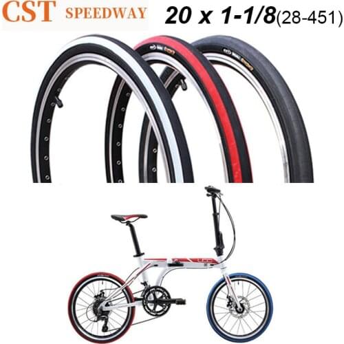 CST Folding Bike Tire 20*1-1/8 Bicycle Tires Ultralight 60TPI Small Wheel Bike Tyre 28-451 Bicycle Type Pneu Cycling Part
