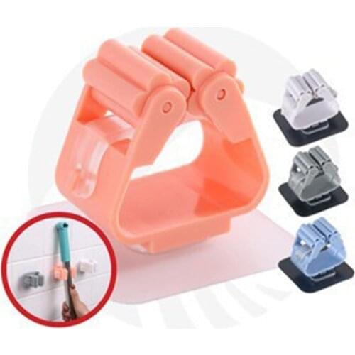 Mop Holder Broom Hanger Kitchenware RackBrush Broom Organizer Kitchen Bathroom Storage Rack Wall Sticker Multi-Purpose Mop Hooks