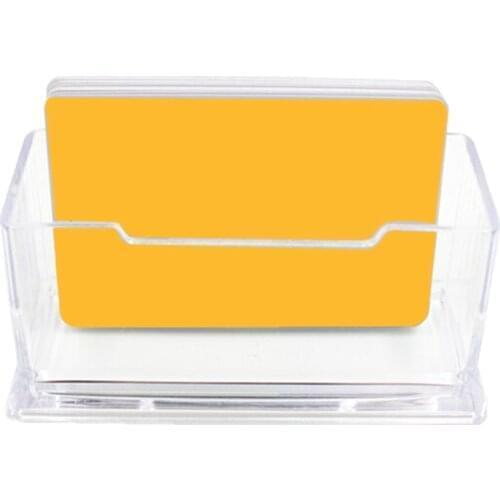 1pc Clear Desktop Business Card Holder Desk Office Organizer Display Stand Acrylic Office Supplies Desk Accessories