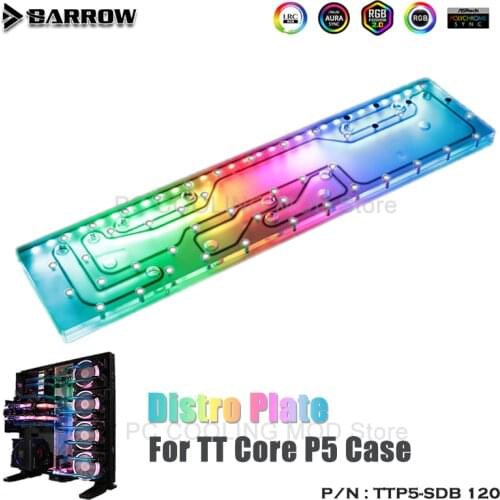 Barrow Distro plate for TT Core P5 Dynamic Chassis, Waterway Board Deflector Water Cooling 5V MB SYNC TTP5-SDB 120