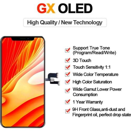 For iPhone 11 Pro Max Display X XS Screen GX Soft OLED Hard 3D Touch True Tone Pantalla iPhone X XR 11Pro Max LCD Screen Ecran