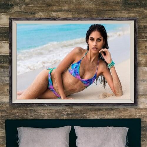 E426 Lini Kennedy Oliveira Sexy Model Movie Star Wall Silk Cloth Poster Art Home Decoration Gift