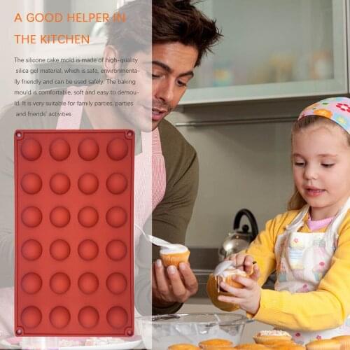 Cake Mold Half-ball Baking Tray Chocolate Cake Ice Cube Silicone Mould Non-stick Baking Tool