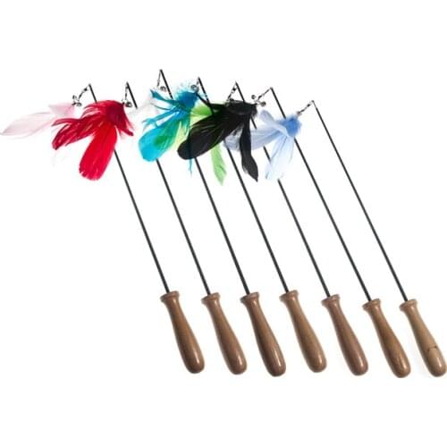 Interactive Cat Feather Toy Multicolor Wear-resistant Interactive Toy Products for Pets Toys for Cats Catnip Pet Supplies