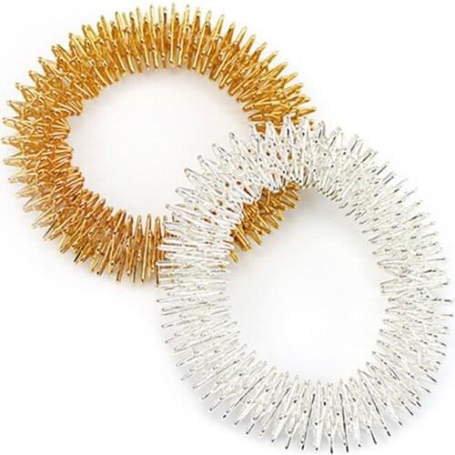 Stainless Steel Wrist Massage Rings Chinese Medicine Pain Therapy Finger Circulation Massage Ring