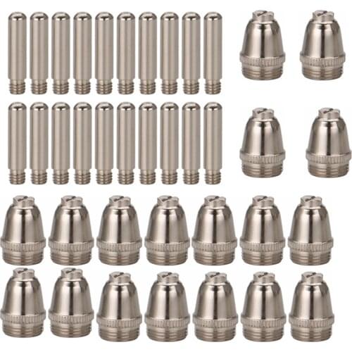 40Pcs Welding Accessories Plasma Plasma Cutter Cutting Machine Consumables Kit Welding Nozzle Accessories AG60 WSD60