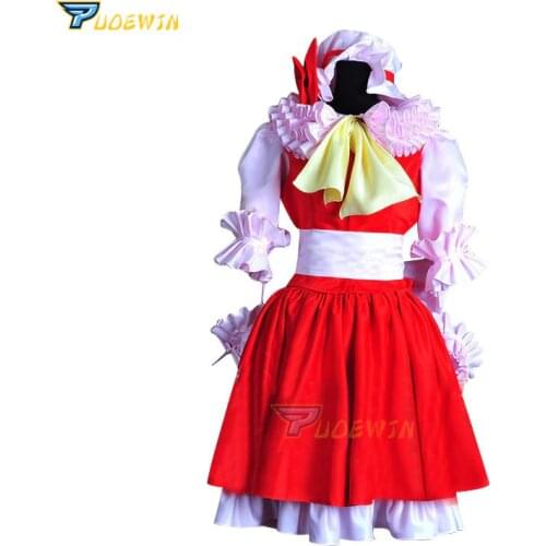 Anime Touhou Project Flandre Scarlet Hakurei Reimu Satin Cosplay Costume Custom Made