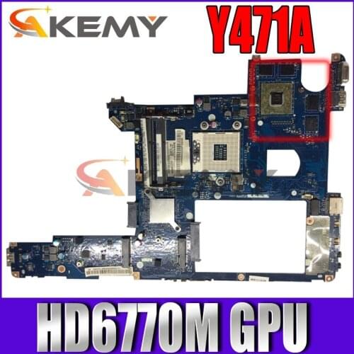 Akemy LA-6884P 11013889 Mainboard for Lenovo IdeaPad Y471A laptop motherboard HM65 DDR3 HD6770M GPU