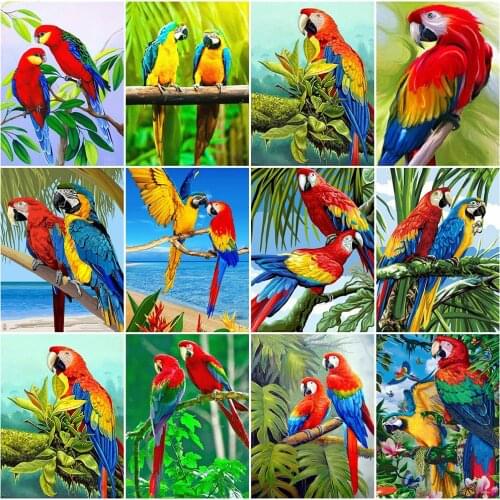 MomoArt Diamond Painting Bird Cross Stitch Diamond Mosaic Parrot Full Drill Square Embroidery Animal Rhinestones Handicraft