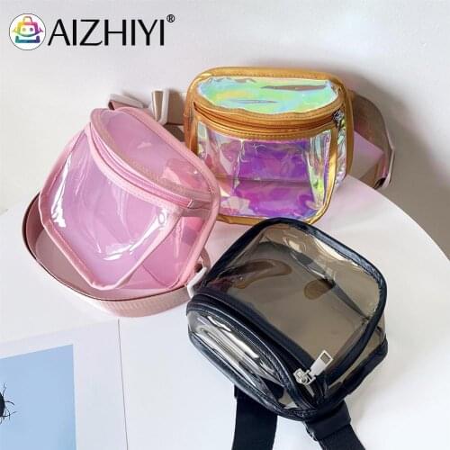 Chest Waist Belt Bag for Women PVC Transparent Bum Fanny Packs Phone Pouch Travel Sport Small Purse