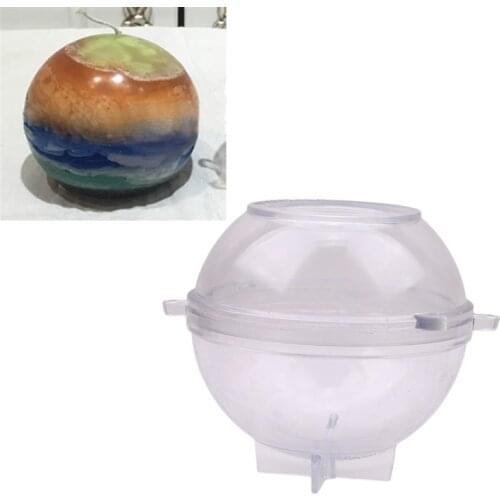 DIY Candle Handmade Craft Mold Transparent Soap Molds Making Ball Shaped Aromatherapy Candle Mould Resin Clay Decorating Tool