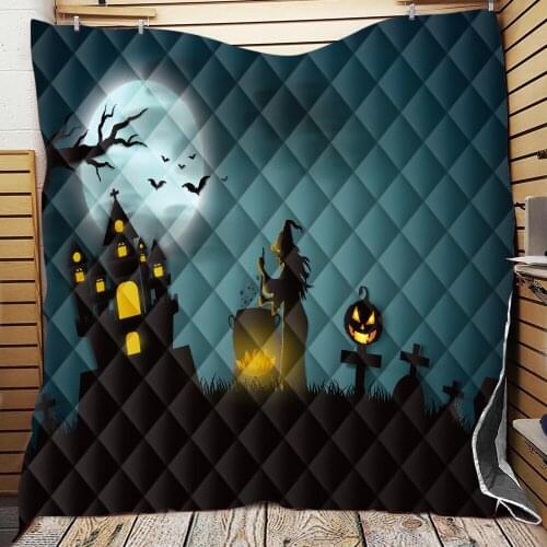Custom 3D Printed Pumpkin Hooded Blanket for Adult Gothic Halloween Sherpa Fleece Wearable Throw Blanket Microfiber Bedding