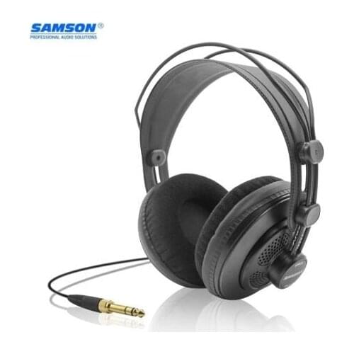 Original Samson SR850 Professional Monitor Headset Dynamic Semi-Open Studio Reference Headphone For Musician/DJ,Velour Earcup
