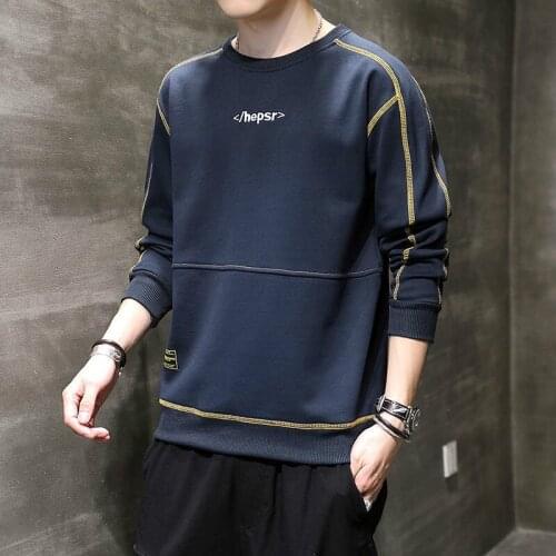 Autumn casual sweater mens round neck Pullover Korean long sleeve t-shirt mens loose size