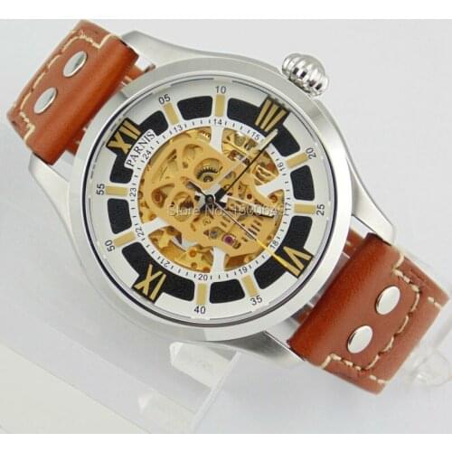 Parnis Sapphire glass 45mm steel Case Miyota Automatic Movement Mens Watch 1804