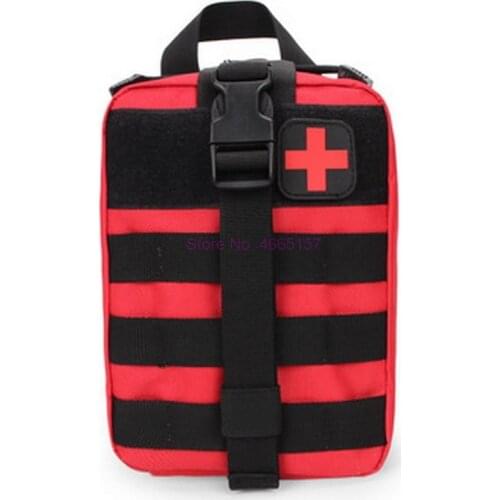 By dhl or fedex 50pcs new Travel First Aid Tactical Medical Bag Multifunctional Waist Pack Camping Emergency Case Survival Kits