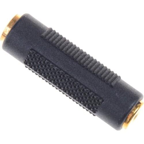 Gold Plated 3.5 mm Female to 3.5mm Female Jack Stereo Coupler Adapter