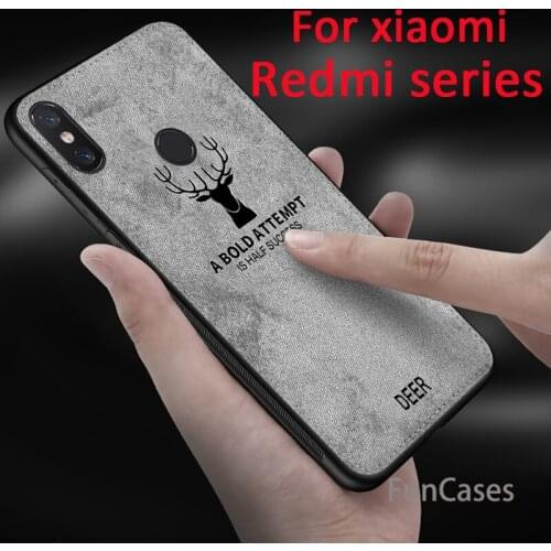 Shockproof Deer Cloth Phone Case For Xiaomi Redmi 6 6a note 6 5 Pro Back Cover Silicone Xiomi mi a2 lite a2lite Protective Case