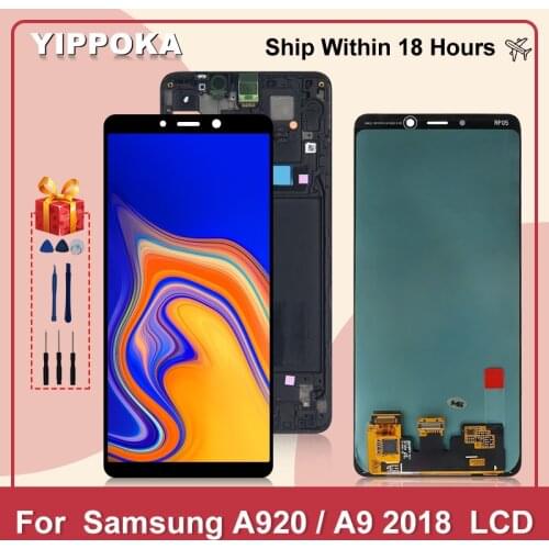 Display SM-A920F Super AMOLED For Samsung Galaxy A920 Display A9 2018 LCD Touch Screen Digitizer For A9S A9 Star Pro Screen