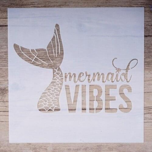 15 cm DIY Craft Layering Mermaid Stencils For Walls Painting Scrapbooking Stamping Album Decorative Embossing Paper Cards
