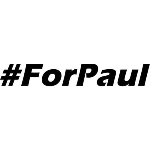 12.7cm*1.9cm For Paul Wolaker Fast And Furious Vinyl Car-Styling Car Sticker S4-0465