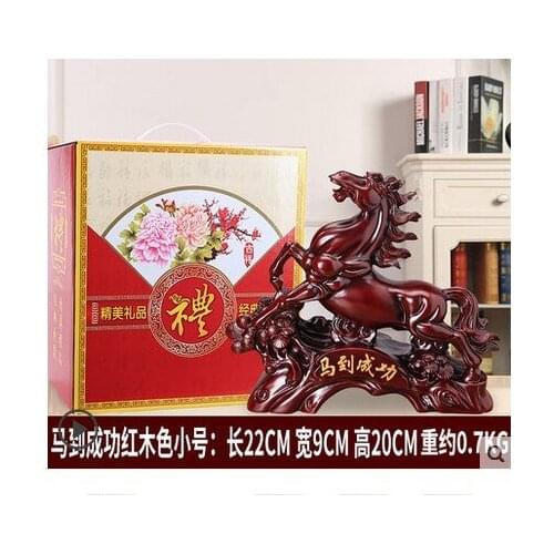 Horse art craft wine cabinet is decorated and furnished in the living room success office Table opening gift statue home wedding