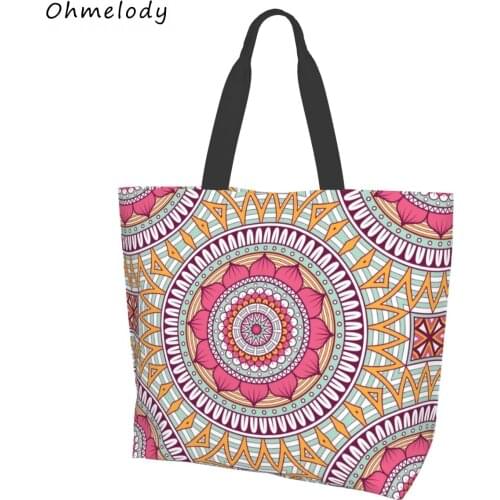 Mandala Womens Large Tote Handbags Lightweight Shoulder Bag Ladies Shopping Bags Summer Beach Bags Travelling Totes