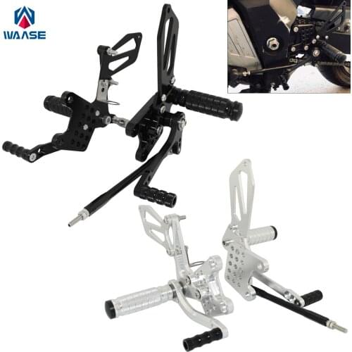 Waase Motorcycle Adjustable Rider Rear Sets Rearset Footrest Foot Pegs For Suzuki SV650 SV650A SV650S SV1000 SV1000S 1998-2004