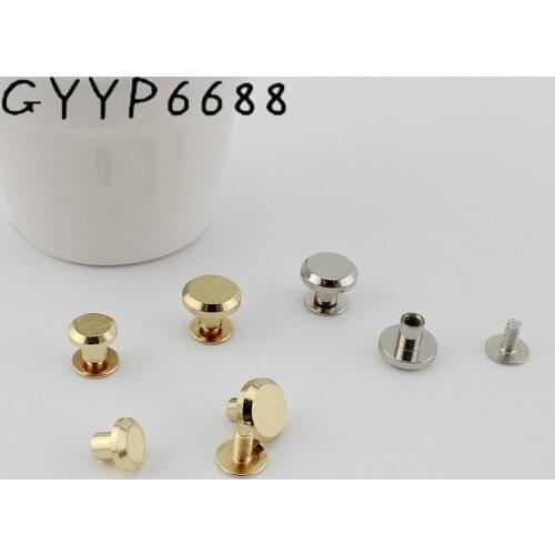 50pcs 5colors 8mm 10mm Copper metal base rivets round stud hardware for bags shoes purse decorative metal rivet