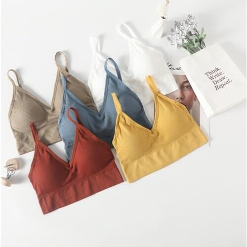 Tube Top Women Tank Crop Top Female Seamless Underwear Sexy Lingerie Low Back Bralette Camis Push Up Sports Bra Bandeau Top