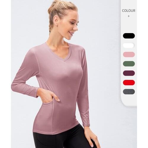 Women 's Autumn Winter Yoga Wear Running Sport Long Sleeve Quick-Drying Stretch-Tight T-shirt Workout Top Fitness Shirts 12525