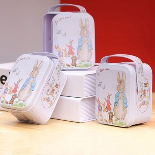 1PCs Vintage Small Suitcase Storage Tin Metal Candy Box Gift Box Earphones Box Small Suitcase Sundries Organizer Storage Can