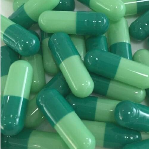 10,000pcs/lot) separated 1# green/ green color capsule,empty capsule,gelatin capsule (Tattoo accessories)