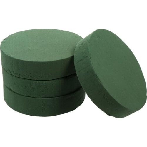 4pcs Floral Foam Block Flower Styrofoam Bricks Round Floral Mud Arrangement Absorb Water Home Wedding Aisle Party Decoration