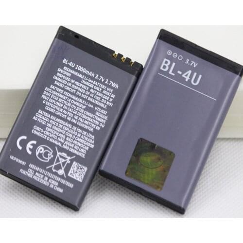 ISUNOO 5pcs/lot BL-4U BL 4U phone Battery For Nokia 206 515 5250 5330 XpressMusic 5730 C5-03 E66 Asha 300 500 8800 Arte E75