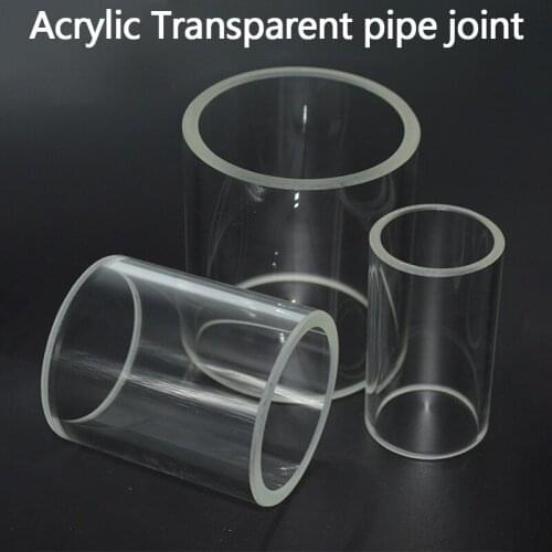 Acrylic Straight Connector Transparent Pipe Coupling Water Pipe Connector Aquarium Fish Tank Accessories 1 Pcs
