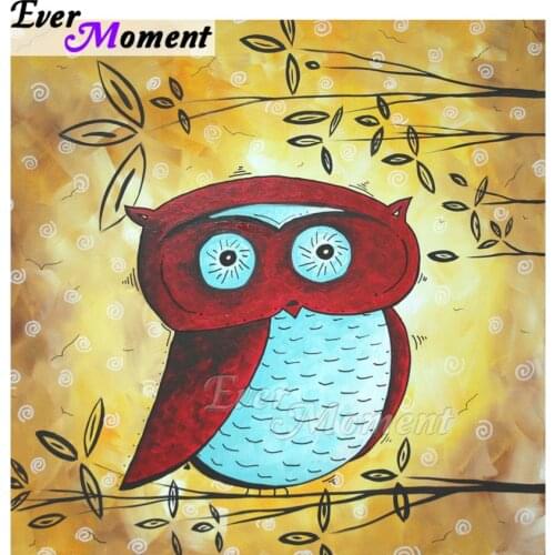 Ever Moment Diamond Painting Decoration Owl Branch Wind 5D DIY Full Square Drill Mosaic Diamond Embroidery Bead Artwork ASF1738
