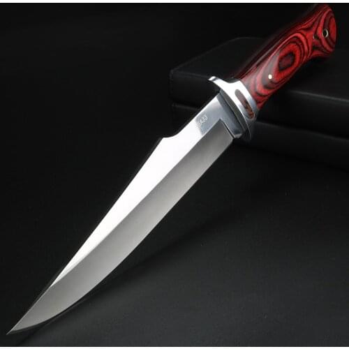 Self-defense army knife tactical straight knife fishing knife, ideal for outdoor and daily camping