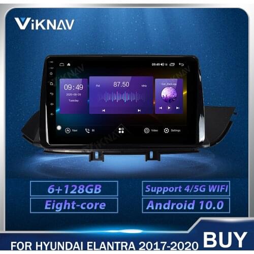 9 Inch Car radio GPS Navigation For Hyundai Elantra 2017 2018 2019 2020 Car Multimedia Player Touch Screen Android 128G