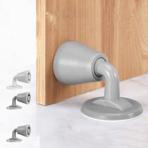 Mute Non-punch Silicone Door Stopper Touch Toilet Wall Absorption Door Plug Anti-bump Door Holder Gear Gate Resistance Door Stop