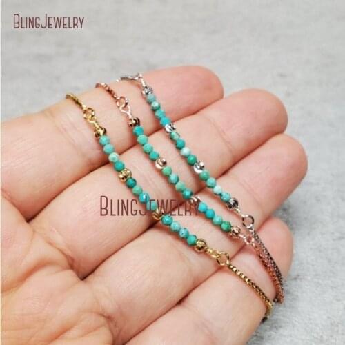 BM33765 December Birthstone Turquoises Bracelet For Women Mindfulness Gift Bolo Bracelet
