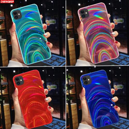3D Rainbow Glitter Case For iPhone 11 Pro Max 2019 XS Max XR X XS Aurora Mirror Soft Case For iPhone 6 6S 7 8 Plus Laser Cover