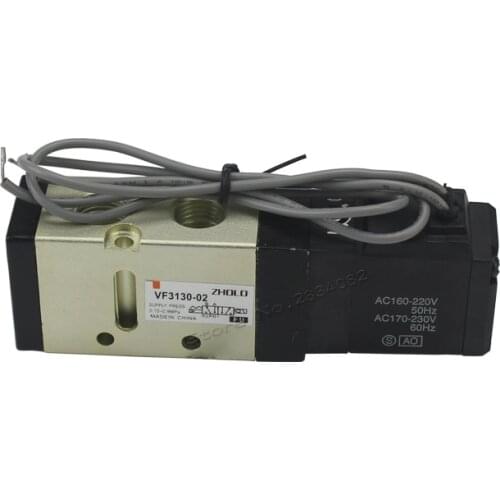 1/4" 5 port 2 pos solenoid valve Pneumatic VF3130-02 DC12V 24V AC 220V 110V 380V