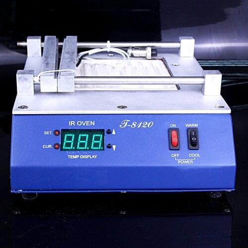 Infrared Preheating Station PID Temperature Controlling Heating Plamform 120*120mm 800W Station PUHUI T-8120 Preheating Furnace